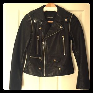 Genuine leather motor jacket by Bagatelle XS